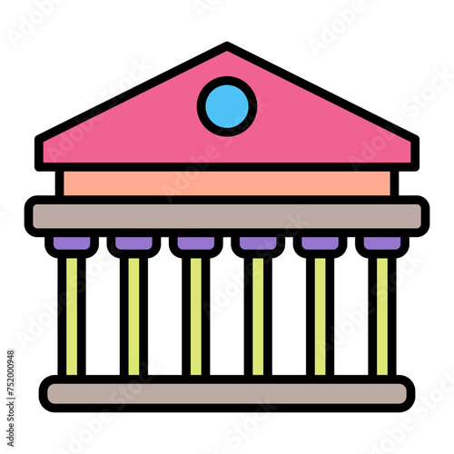   Museum line filled icon