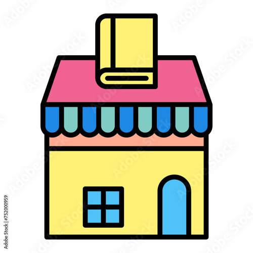   Bookstore line filled icon