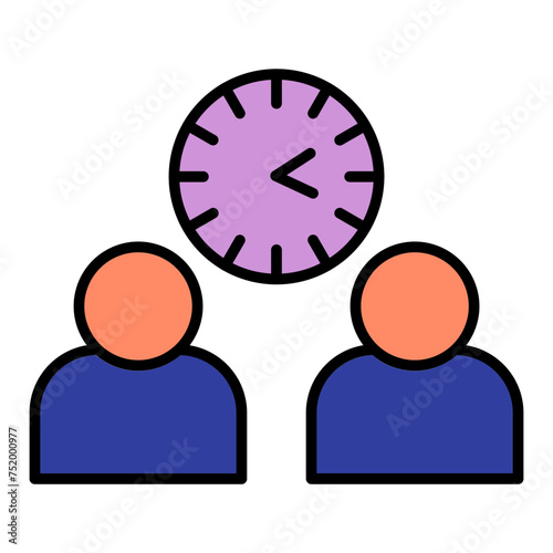  Family Time line filled icon