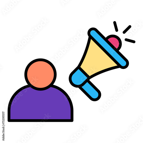   Advocacy line filled icon