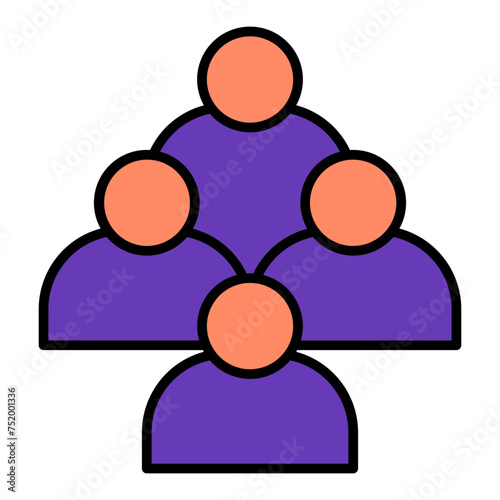   Participation line filled icon
