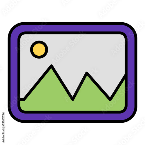image line filled icon
