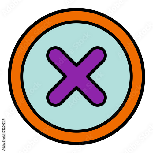 cross line filled icon