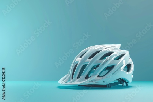 Cycling Helmet and Bicycle in the concept of biking and fitness