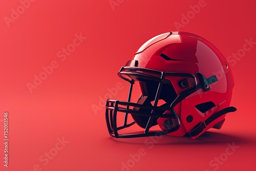 Helmet and Football in the concept of playing American football © toonsteb