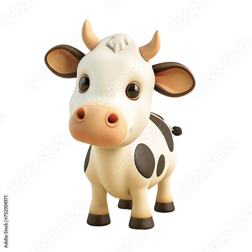 funny cow isolated on white