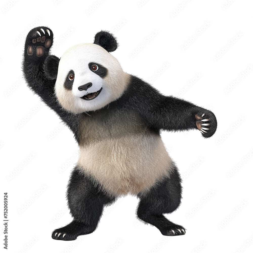 giant panda isolated on white background giant panda isolated on white background