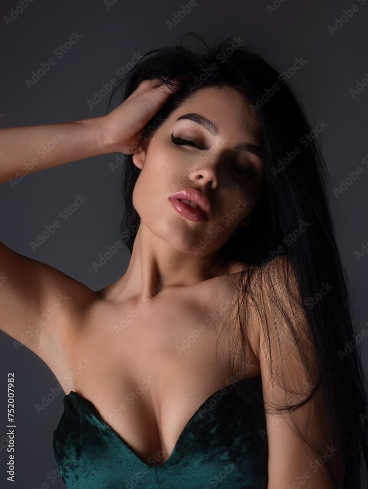 Portrait of young sensual woman. Beautiful face. Portrait of young sensual woman. Beautiful face.