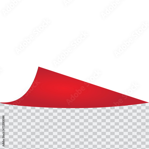 Realistic curled paper corners set. Mockup pages edge curl and bent paper with background.