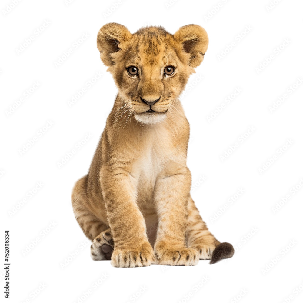 lion cub isolated on white