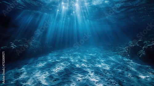 Underwater Ocean - caustic light with Sunlight 