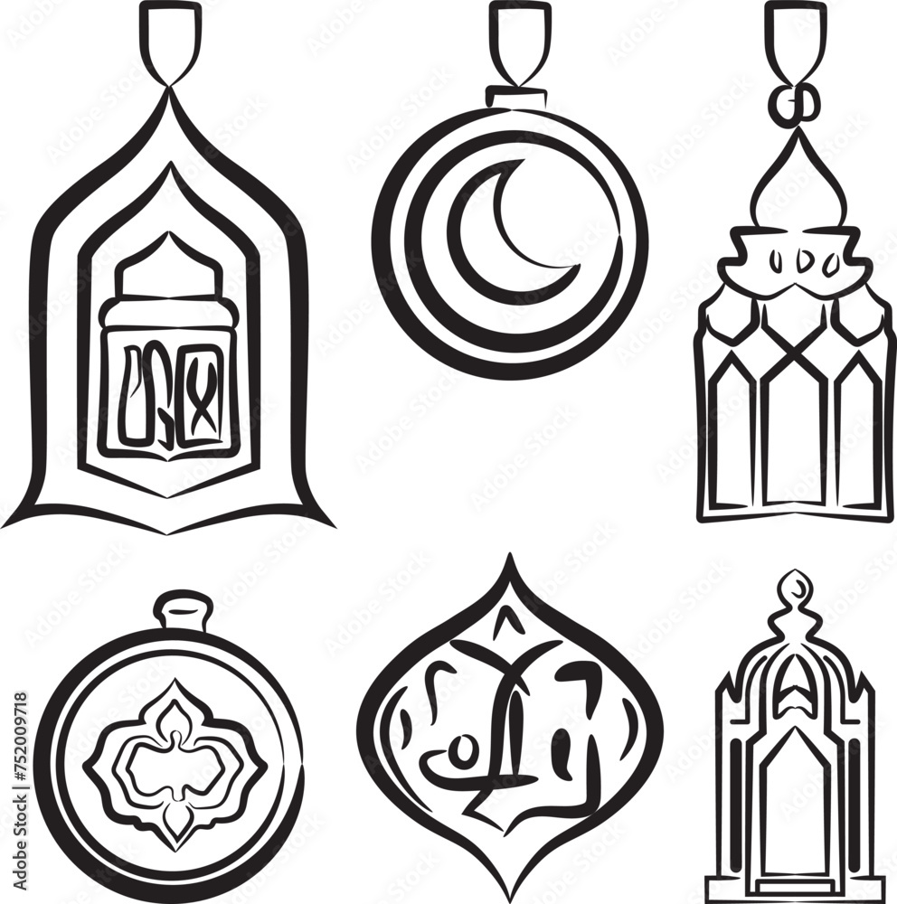 Complete Islamic ornaments Icon package