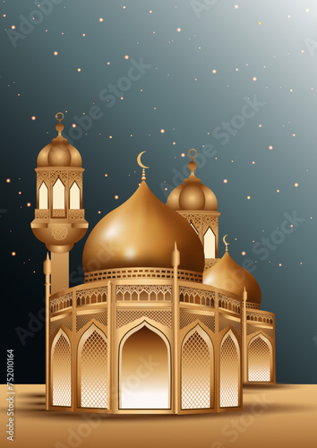 Realistic ramadan background