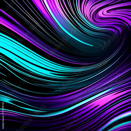 abstract neon background with waves pattern photo