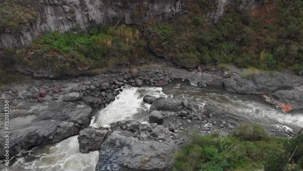 Views of the winding Pastaza River and rugged mountains on the waterfall route, Cotalo, Ecuador Views of the winding Pastaza River and rugged mountains on the waterfall route, Cotalo, Ecuador