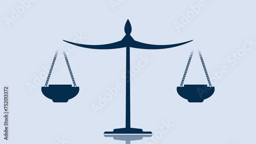 law animation video in a flat design illustration