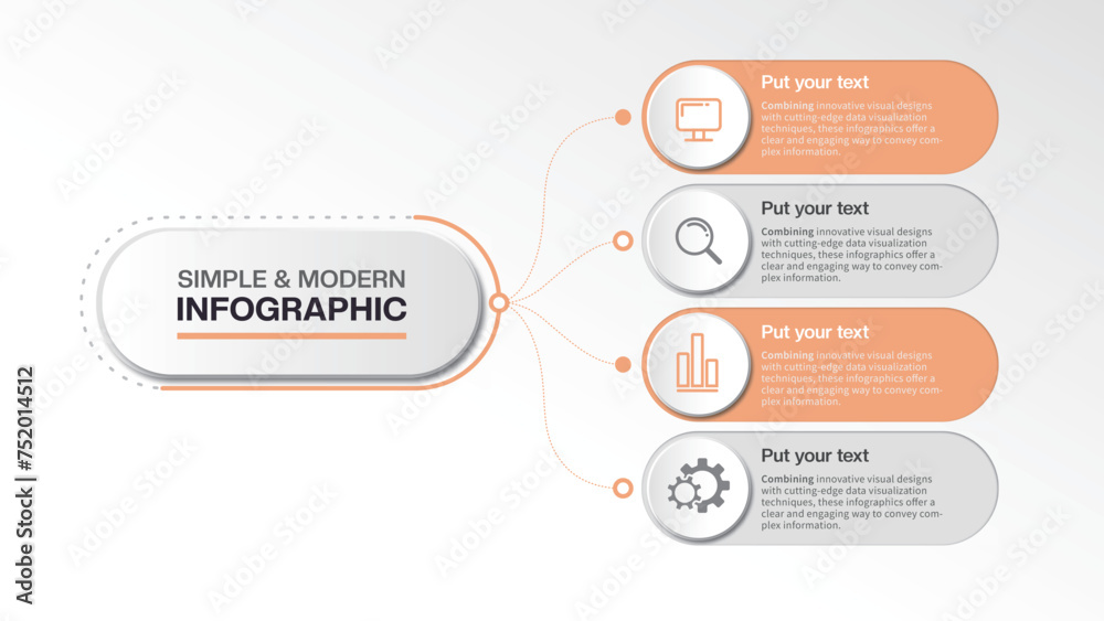 Fresh and concise infographic design. Vector infographic template.