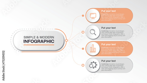 Fresh and concise infographic design. Vector infographic template.