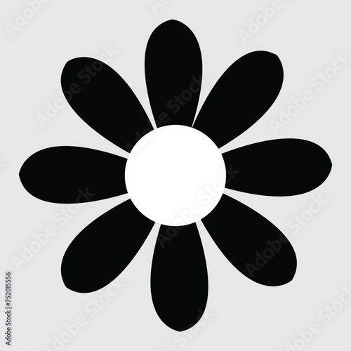 Camomile set. White daisy chamomile silhouette shape icon. Cute round flower plant nature collection. Love card symbol. Growing concept. Decoration element. Flat design. Isolated. Black background.