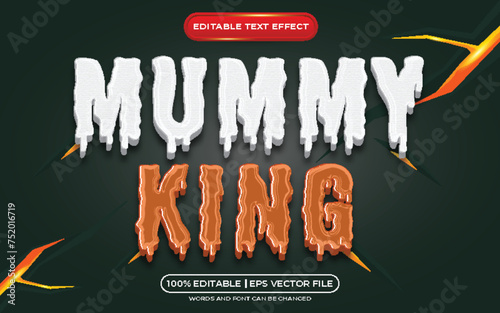 Mummy king editable text effect and zombie text style