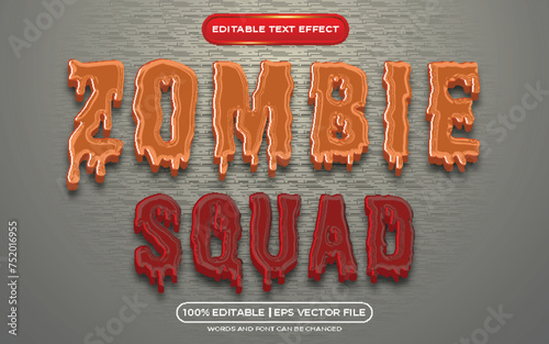 Zombie squad editable text effect blood text style