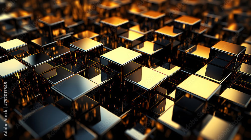 Fototapeta premium Abstract cube geometric shapes background