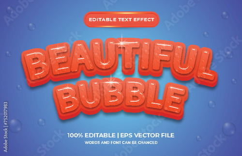 Beautiful liquid editable text effect style template