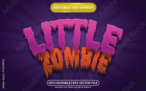 Zombie island editable text effect cartoon style