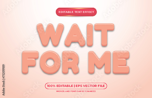 Follow me embossed 3d editable text effect style