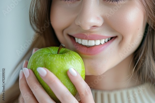woman with perfect teeth bi...
