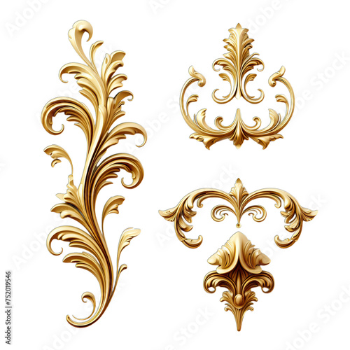 gold floral ornament