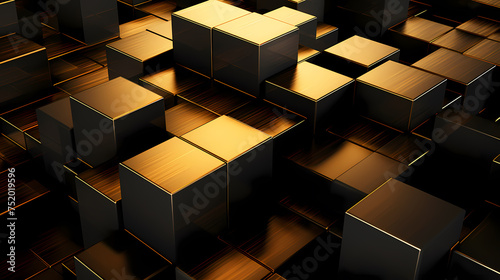 Abstract 3d geometric shapes background