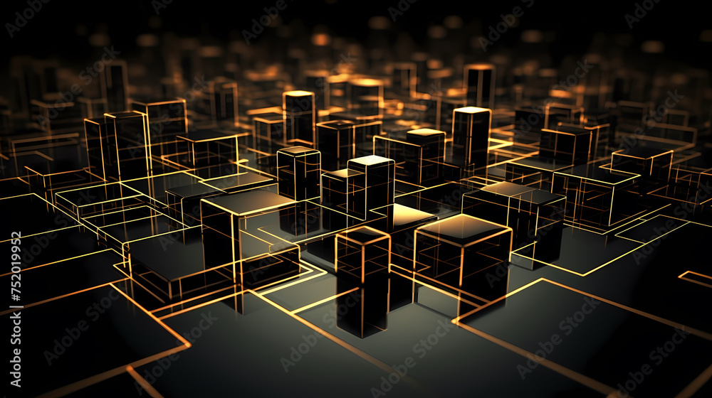 Obraz premium Abstract 3d geometric shapes background