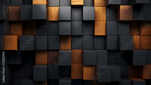 Abstract 3d geometric shapes background