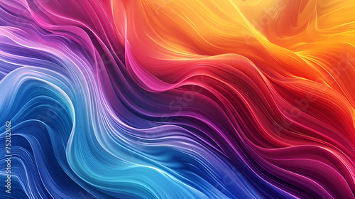 Colorful abstract background with wavy lines. 3d render illustration, shiny colorful abstract background,Light Red, Yellow vector template with bent lines. Colorful abstract illustration with gradient