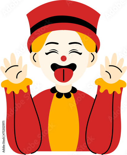 Cute Clown April Fools Day Illustration
