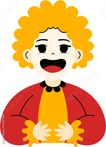 Cute Clown April Fools Day Illustration