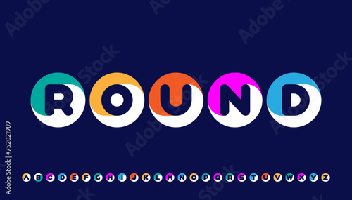 colorful round circle capital alphabet letter logo design