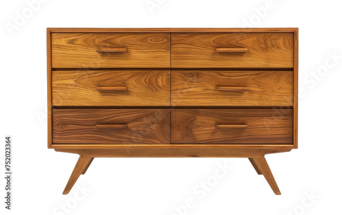 Dresser with a Mid-century Modern Twist isolated on transparent Background