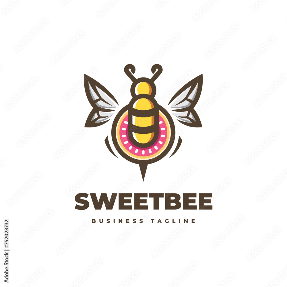 bee and donut logo vector bee and donut logo vector