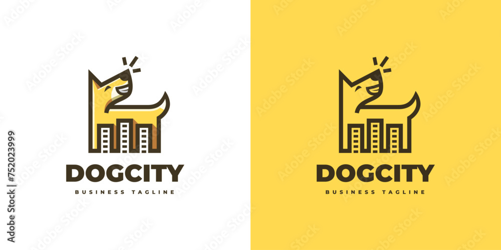 dog city logo vector