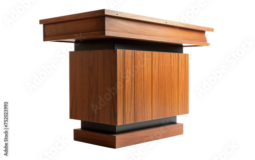 Mid-Century Modern Hosting Station for Hosts and Hostesses isolated on transparent Background