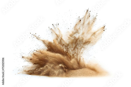 Sand blast design element isolated on white background Generative Ai  photo