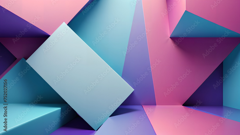 3d rendering of purple and blue abstract geometric background 3d rendering of purple and blue abstract geometric background