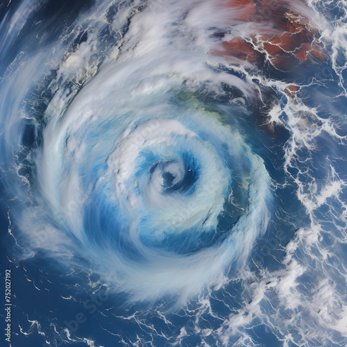 Satellite View of a Cataclysmic Cyclone over Open Ocean: Manifestation of Nature's Power & Destructive Potential