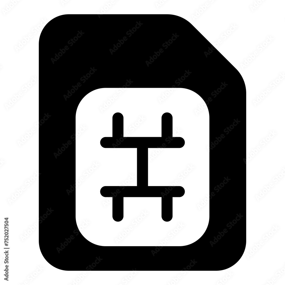 Sim card icon for communication and connection Sim card icon for communication and connection