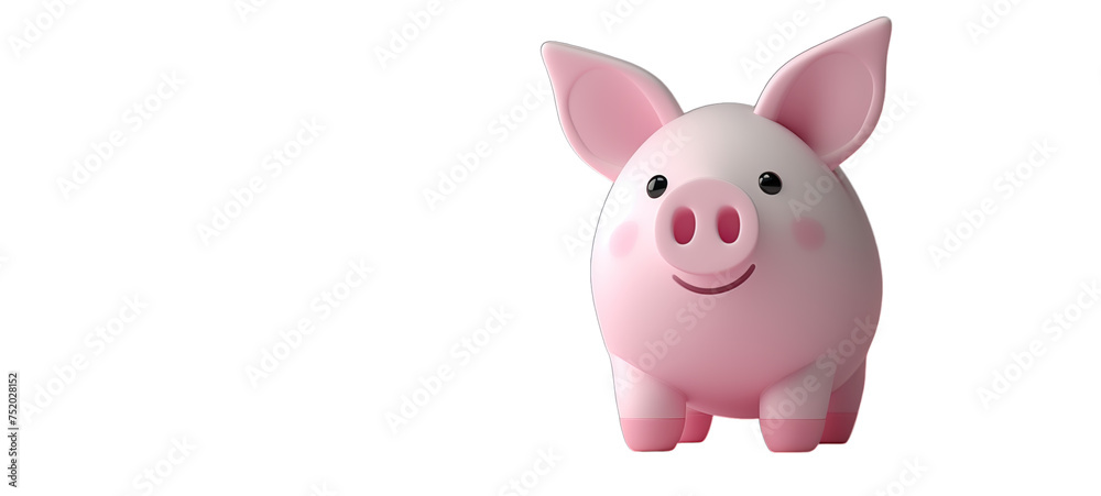 pink pig bank isolated on white pink pig bank isolated on white