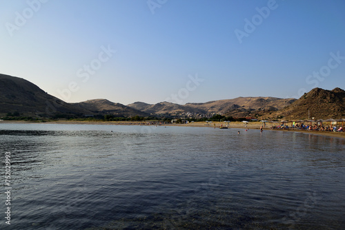 Foto last sun of the day - Thanos beach, Lemnos island, Greece, Aegean sea