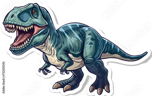 Hilarious Dino Plastic Sticker  Perfect for T-Shirt Designs isolated on transparent Background