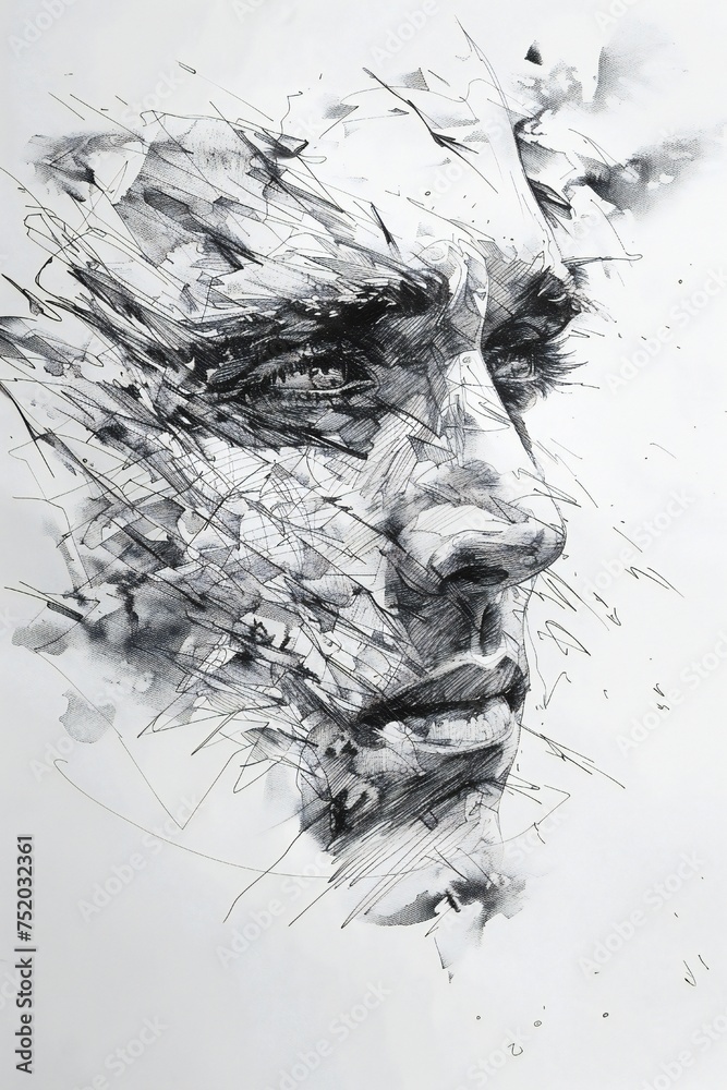 Abstract artistic sketch art texture Generative Ai Abstract artistic sketch art texture Generative Ai